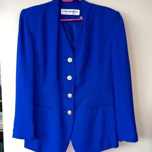 Vintage Liz Claiborne blazer with faux pearl and gold buttons